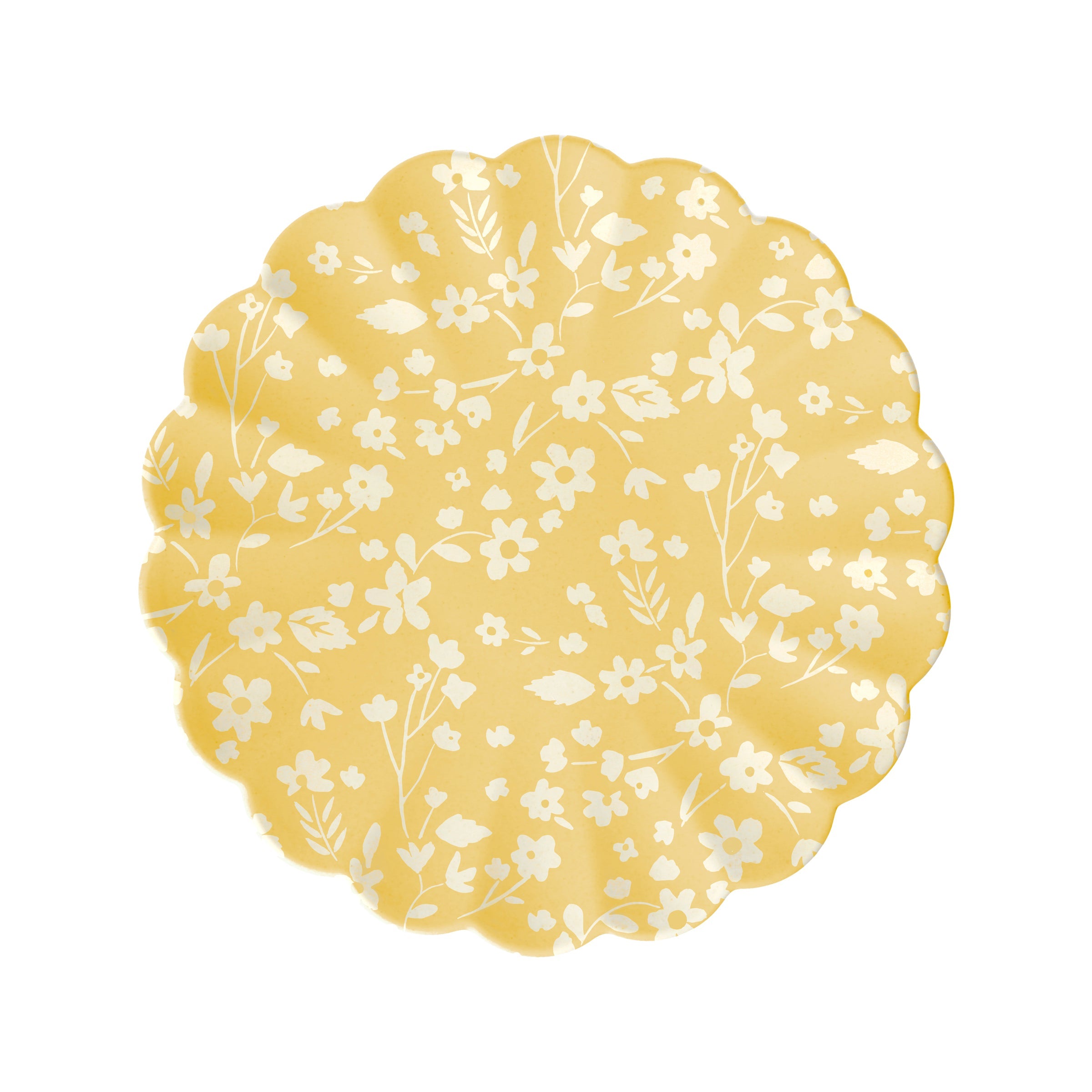 White Beaded Scalloped Dessert Decorative Plates, Set of 4 - Image 3