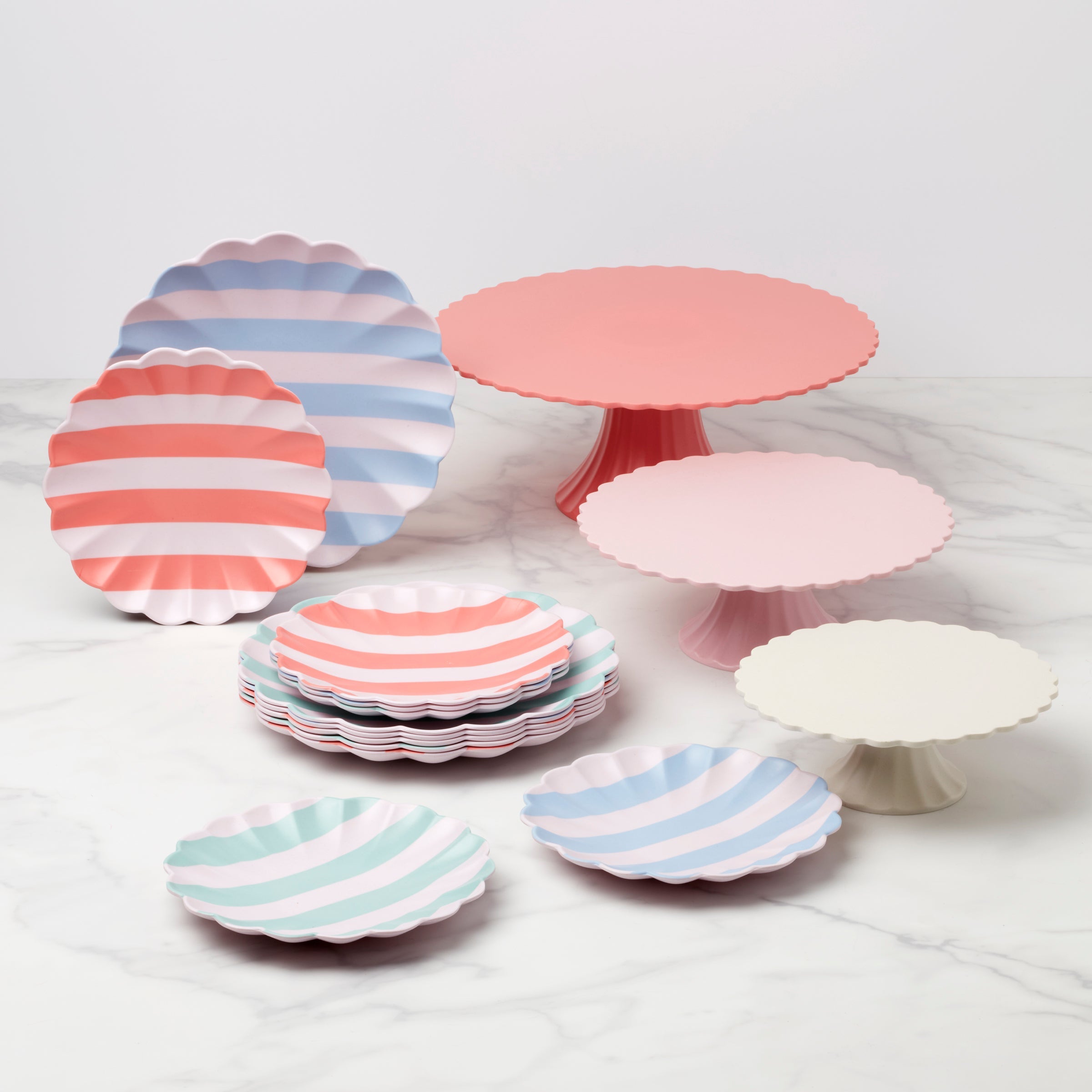 Gold Dot & Stripe Dessert Decorative Plates, Set of 4 - Image 8