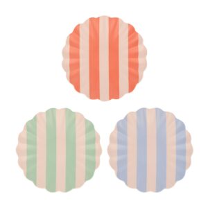 Gold Dot & Stripe Dessert Decorative Plates, Set of 4