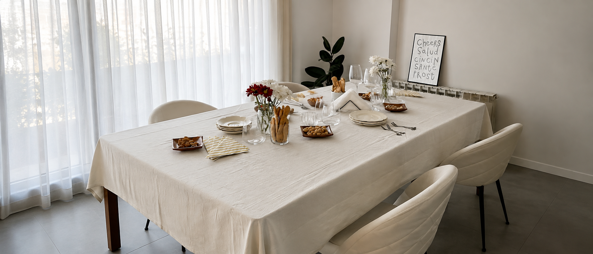 Tableware arranged for everyday dining