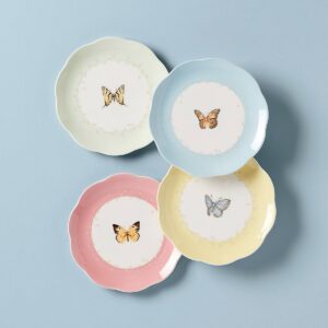 Butterfly Garden Tidbit Decorative Plates, Set of 6