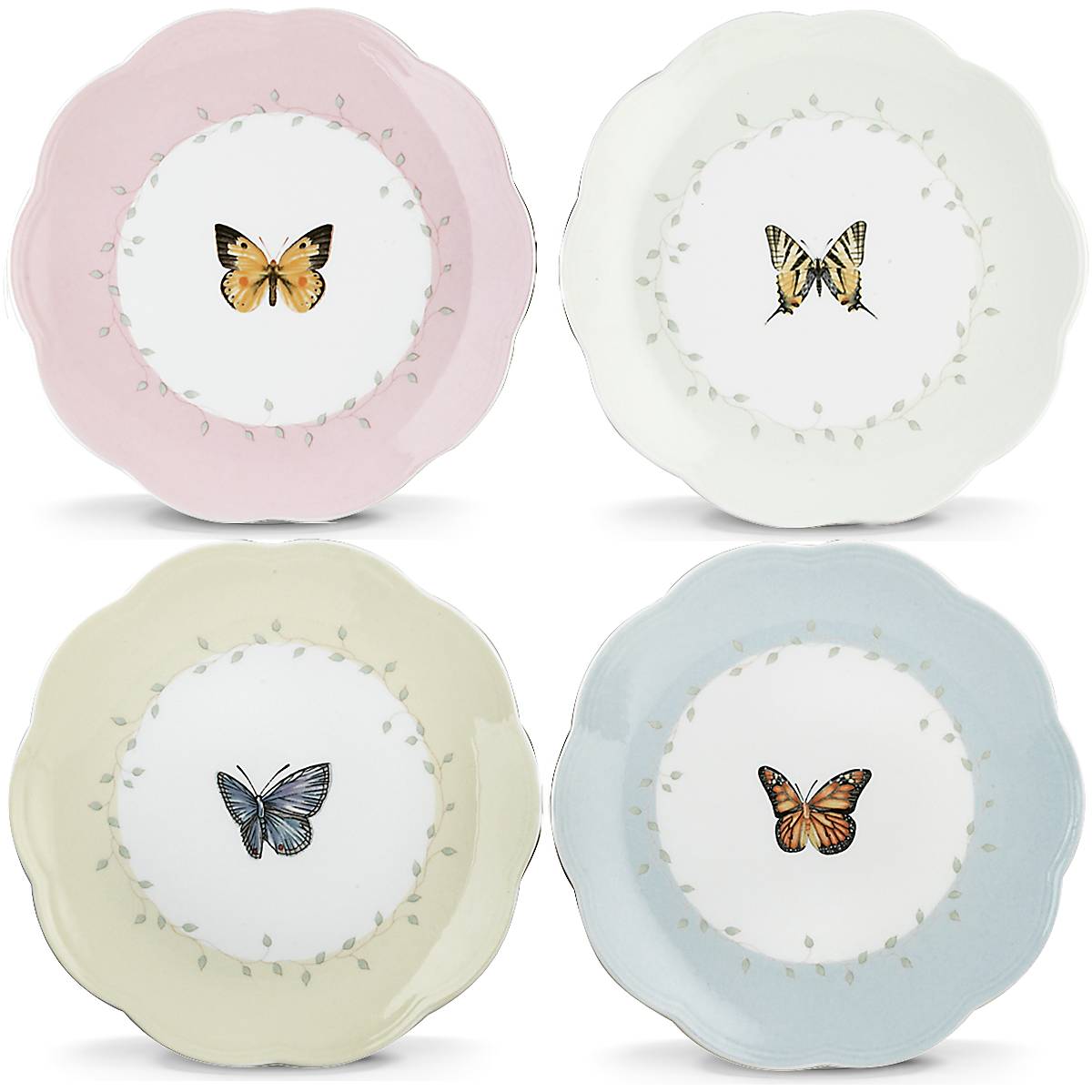 Butterfly Garden Tidbit Decorative Plates, Set of 6 - Image 2