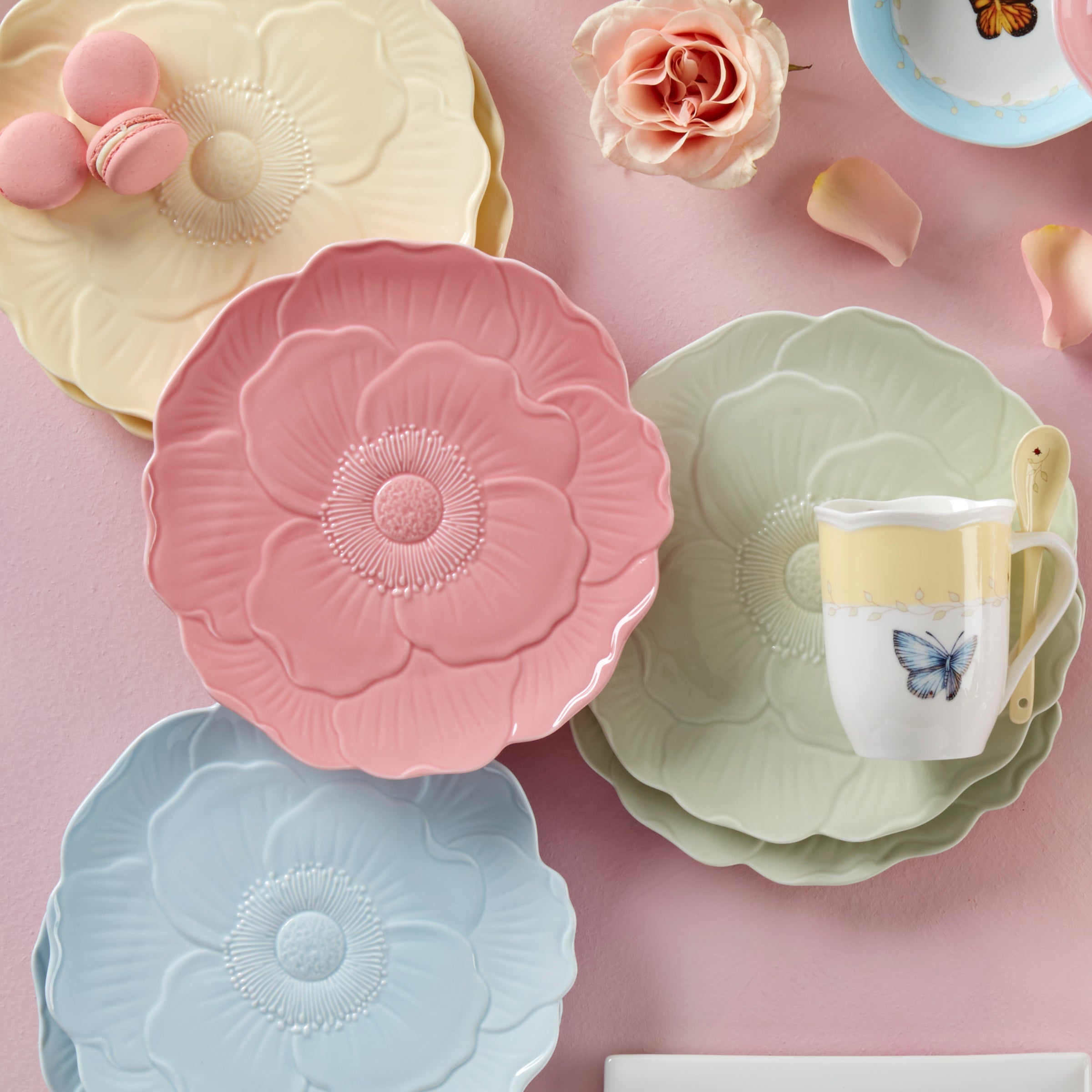 Bird & Blossom Salad Decorative Plates, Set of 4 - Image 4