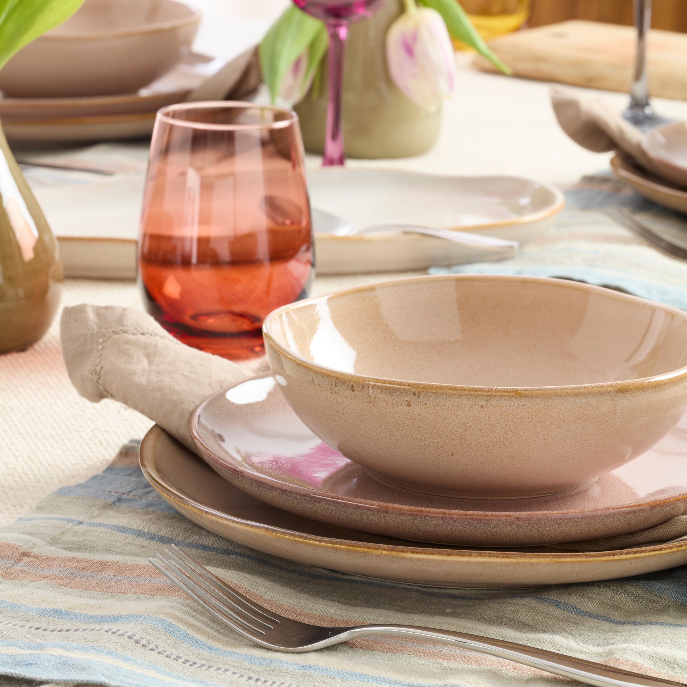 Clay Stoneware Dinnerware Set, 12-Piece - Image 4