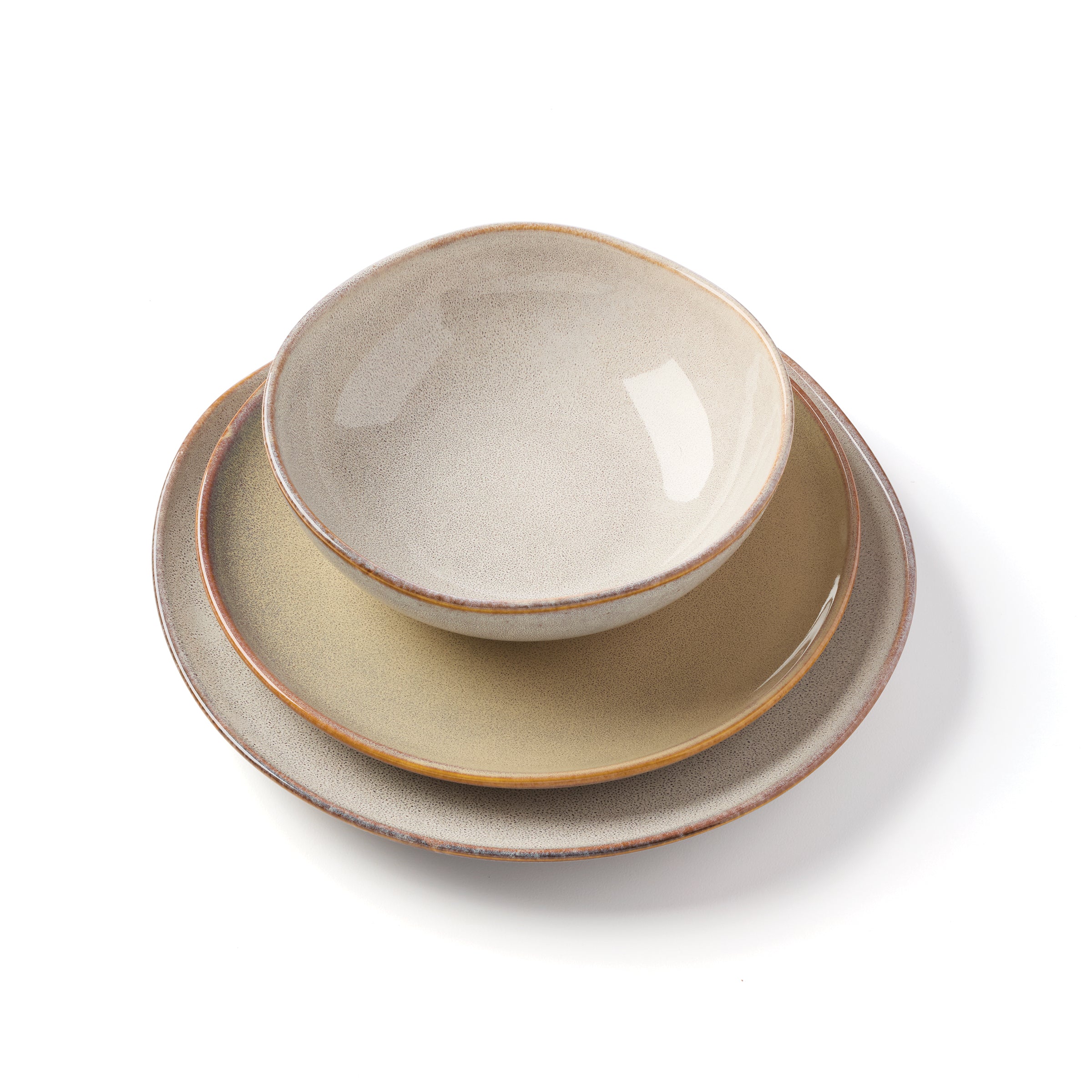 Oatmeal Glazed Stoneware Dinnerware Set, 18-Piece - Image 6