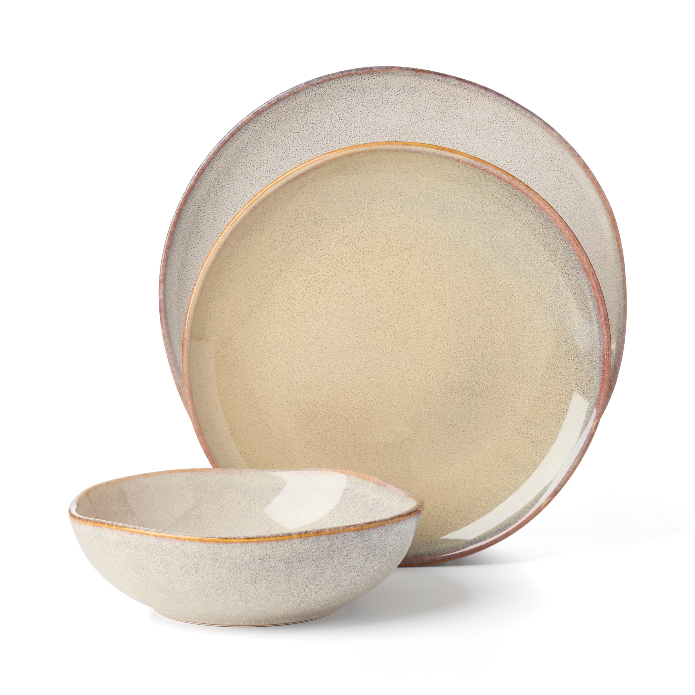 Oatmeal Glazed Stoneware Dinnerware Set, 18-Piece - Image 2