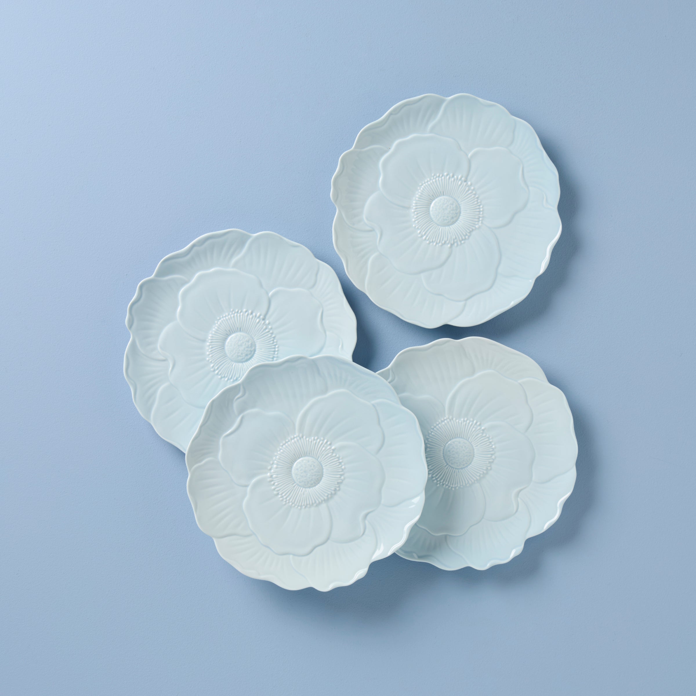 Bird & Blossom Salad Decorative Plates, Set of 4