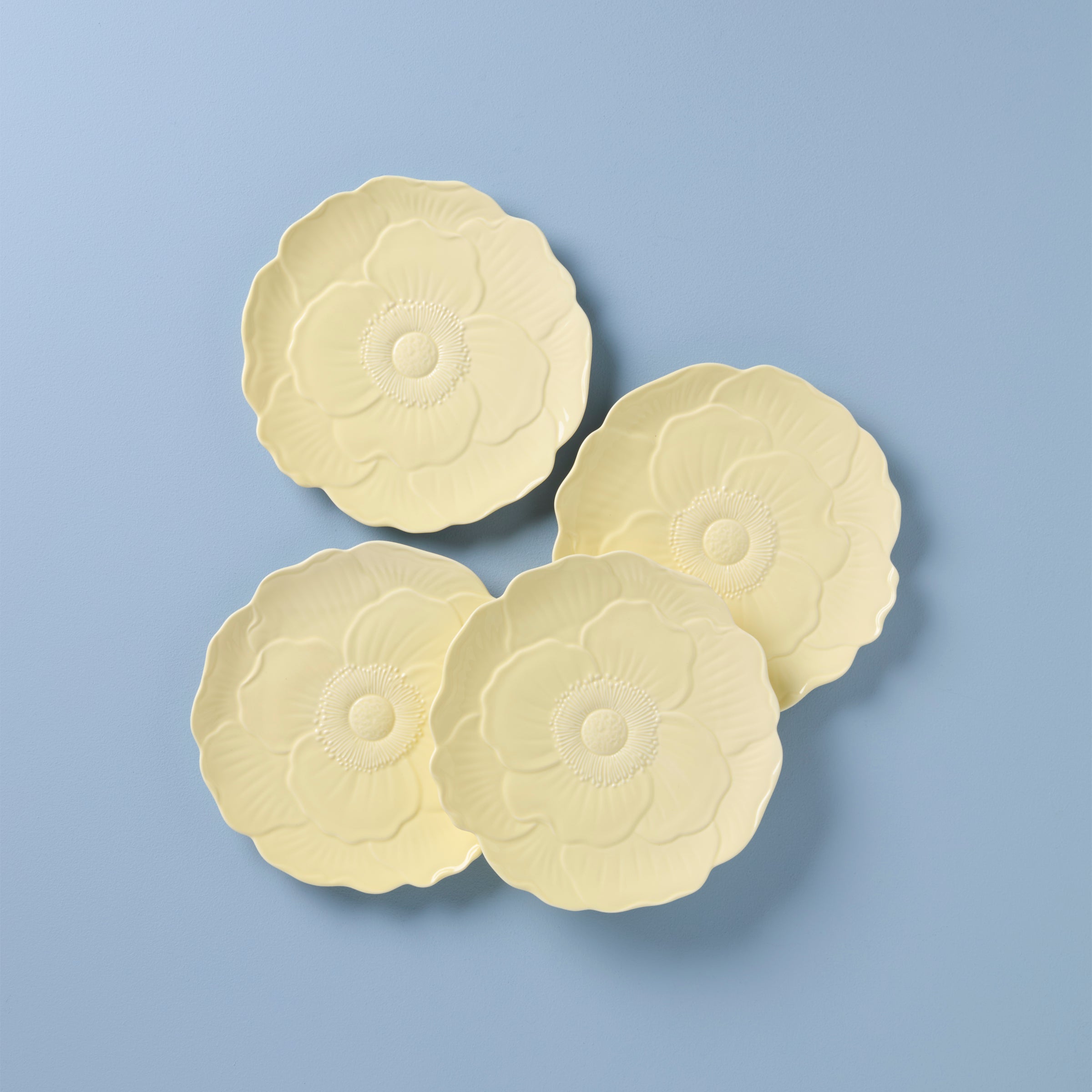 Bunny Garden Accent Decorative Plates, Set of 4