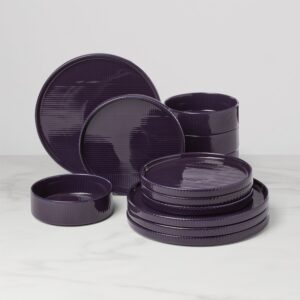 Nightshade Textured Porcelain Dinnerware Set, 12-Piece