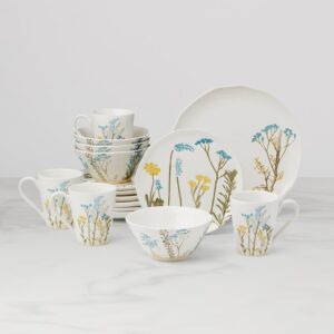 Floral Stoneware Dinnerware Set, 16-Piece