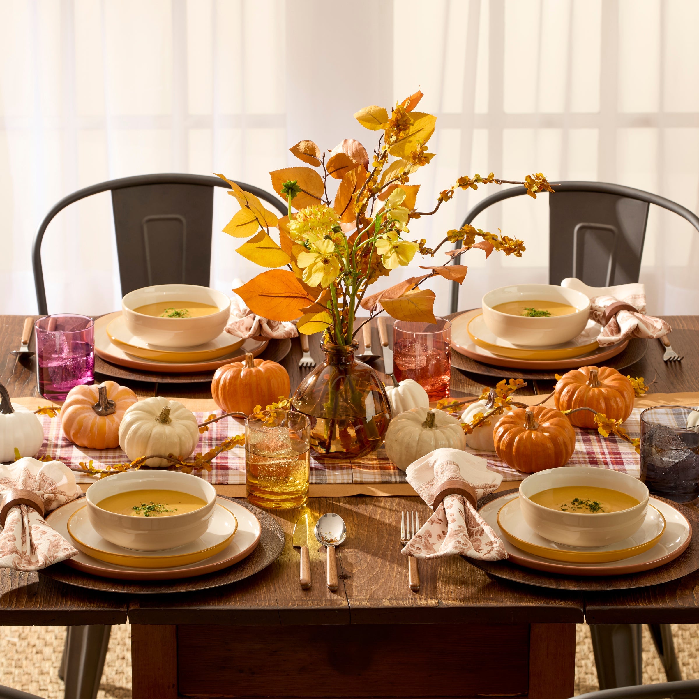 Sunbaked Ombre Porcelain Dinnerware Set, 12-Piece - Image 5