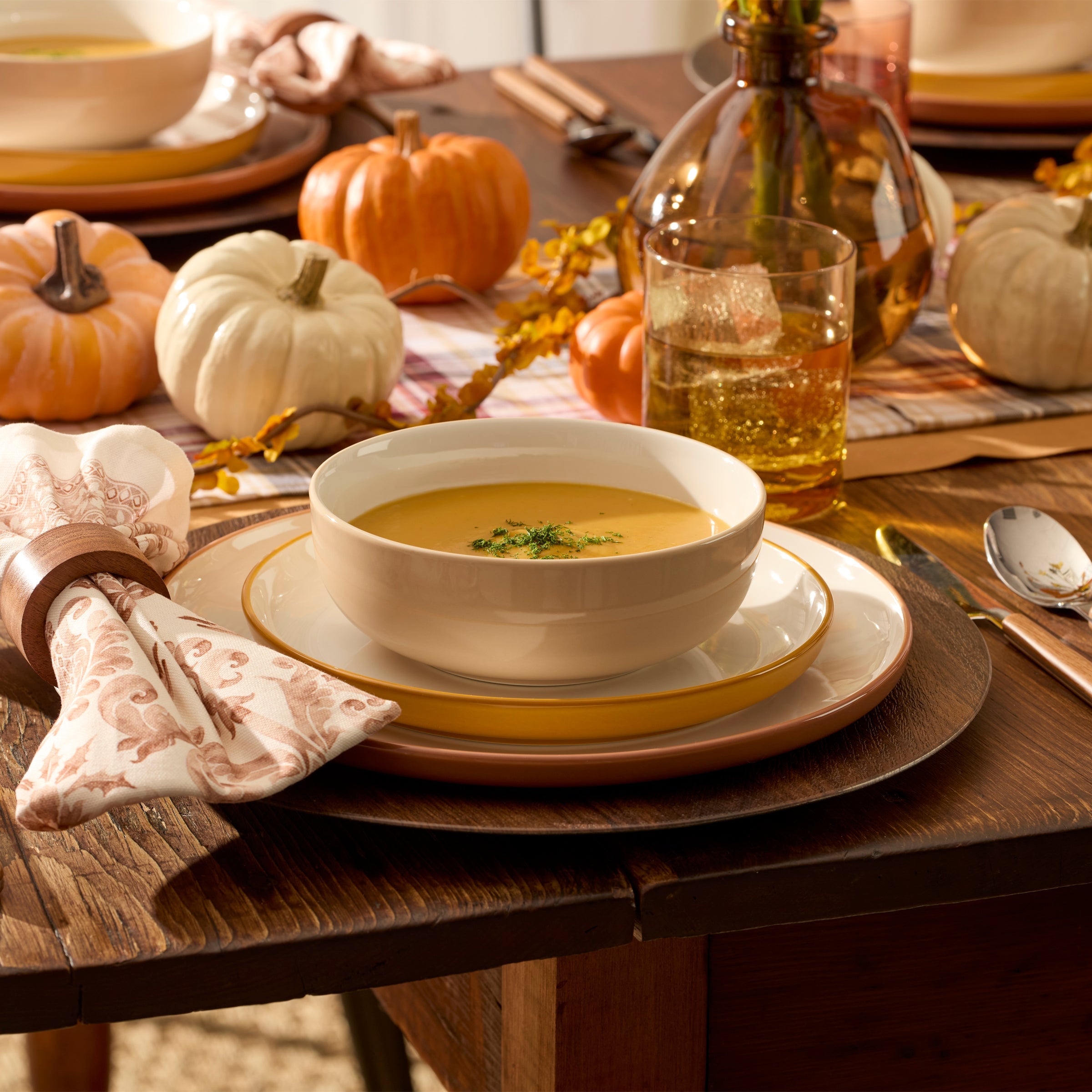 Sunbaked Ombre Porcelain Dinnerware Set, 12-Piece - Image 2