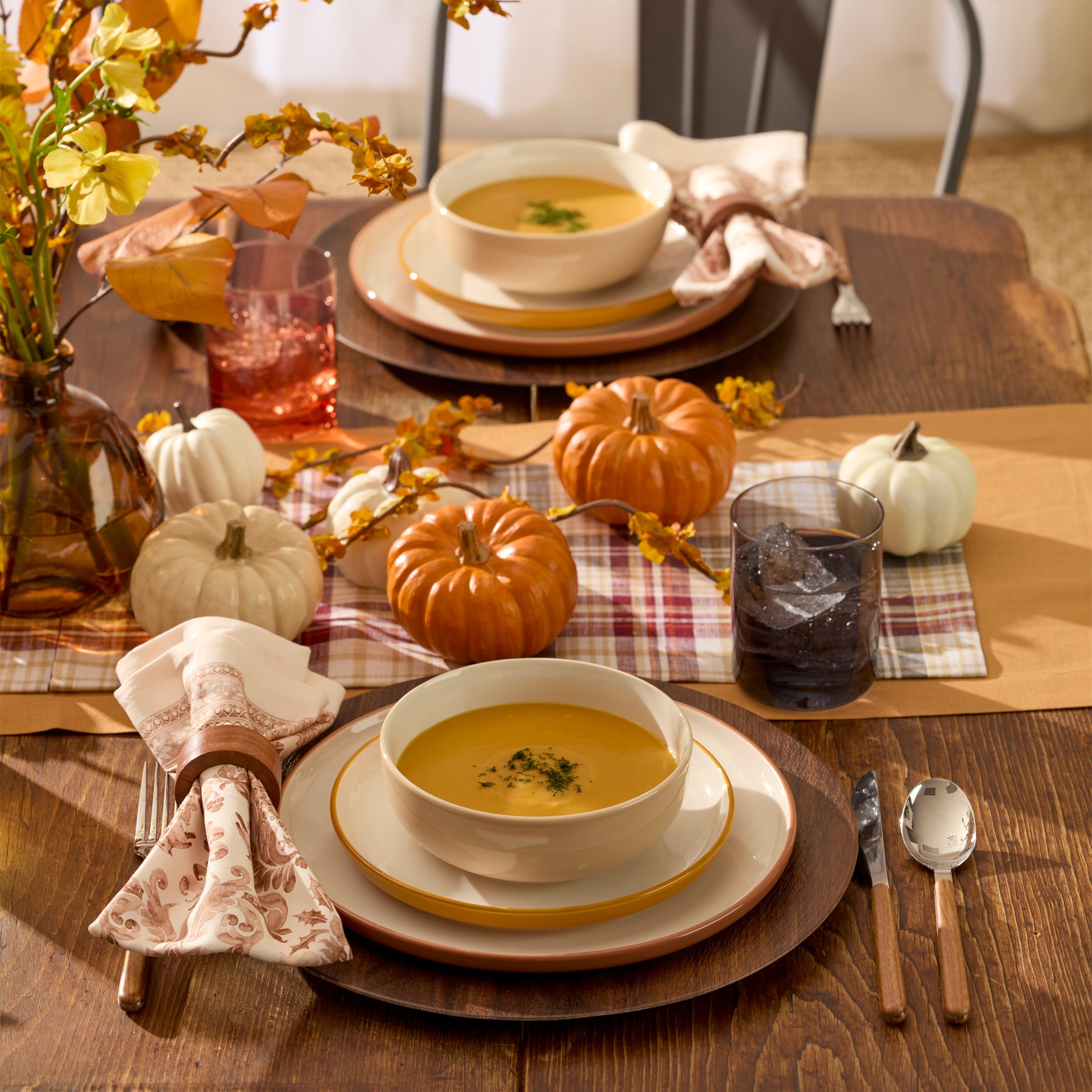 Sunbaked Ombre Porcelain Dinnerware Set, 12-Piece - Image 3