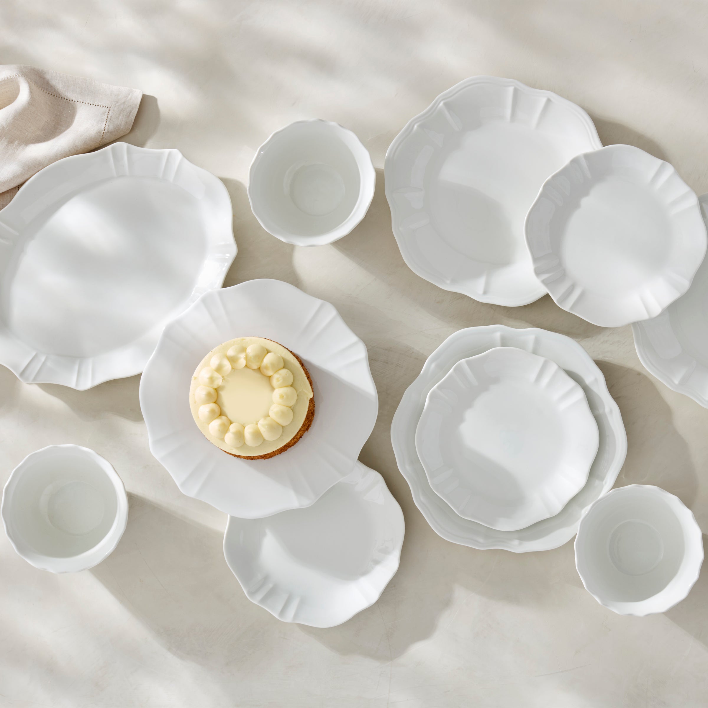 Glossy White Porcelain Dinnerware Set, 12-Piece - Image 15