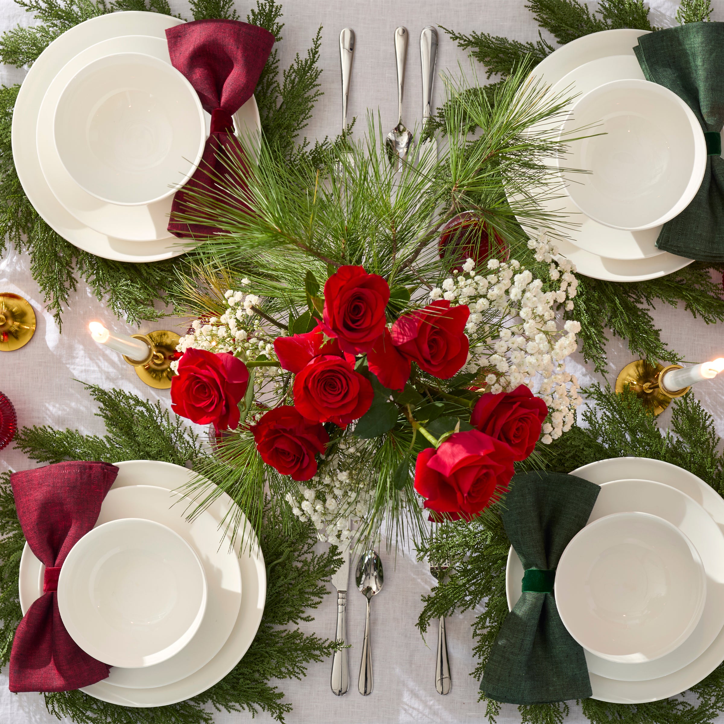 White Bone China Coupe Dinnerware Set, 12-Piece - Image 2