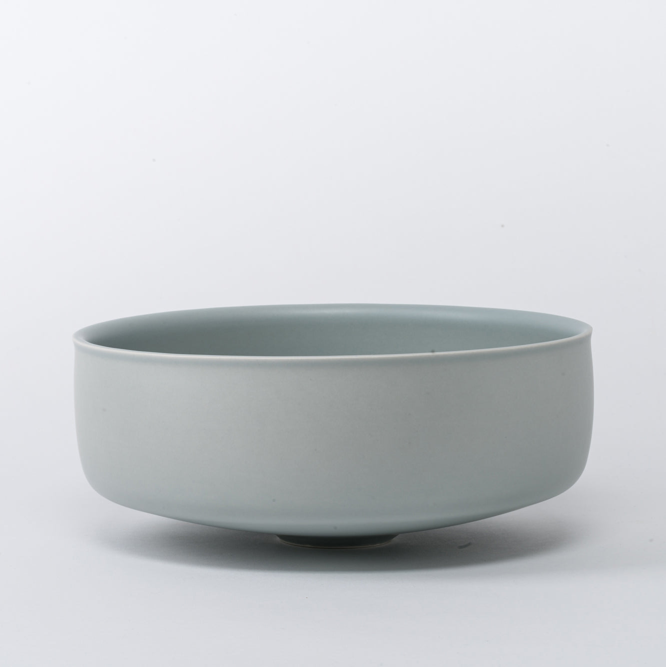 Small Misty Grey Minimalist Footed Bowl