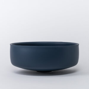 Small Twilight Blue Minimalist Footed Bowl