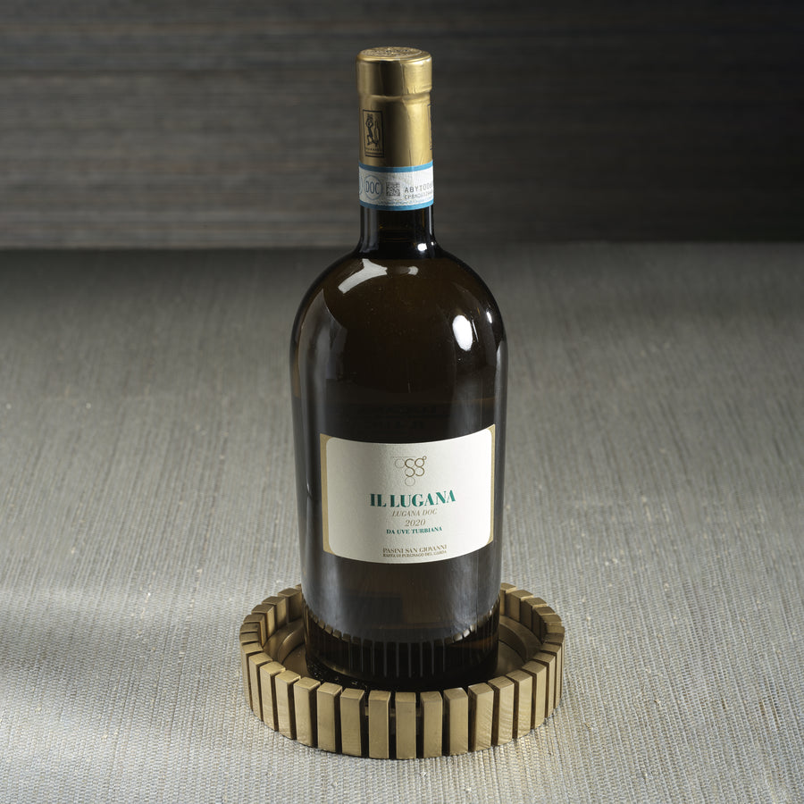 Brushed Brass Bottle Coaster