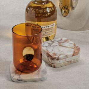 Red Marble Coasters - Set of 4