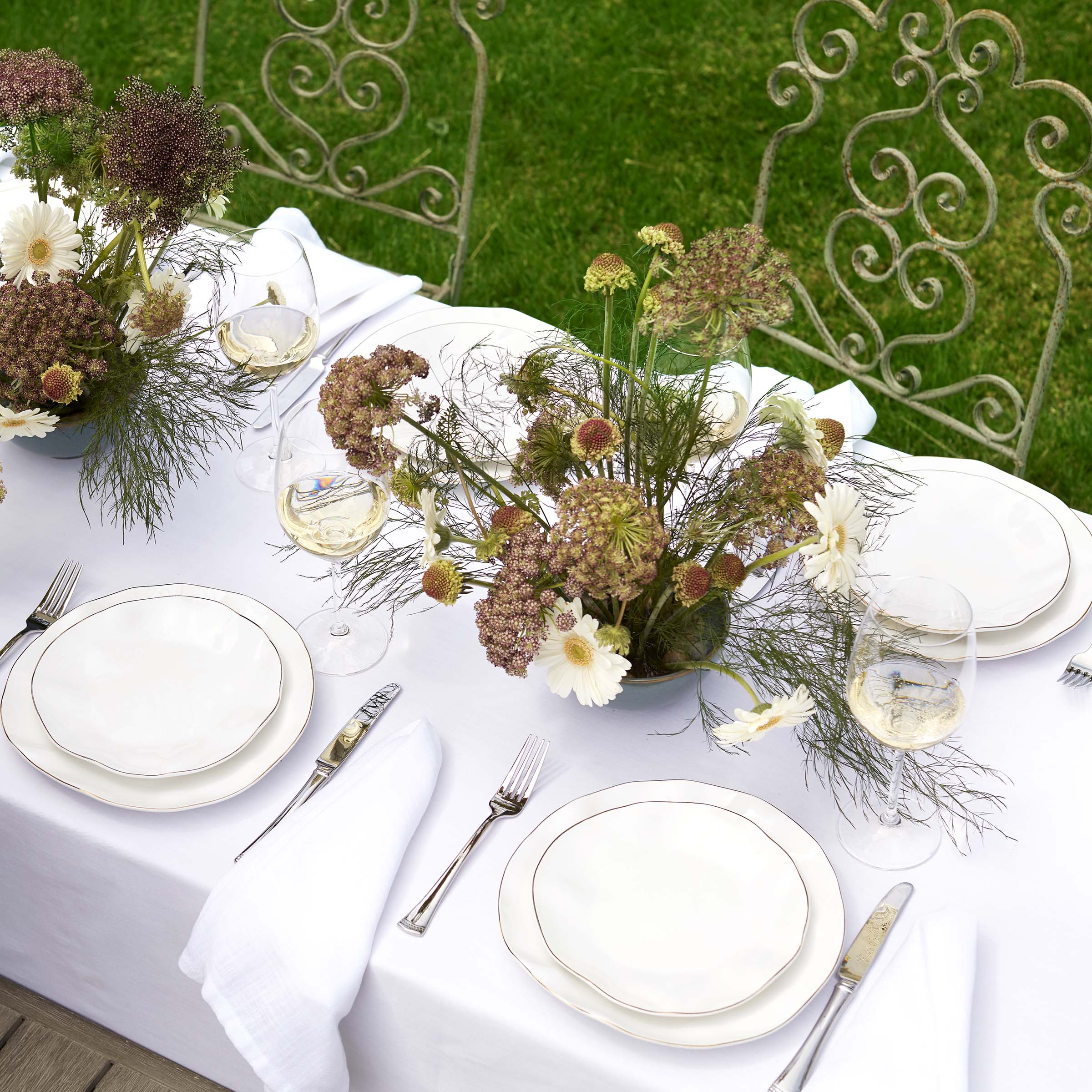 Creamy White Porcelain Dinnerware Set, 24-Piece - Image 3
