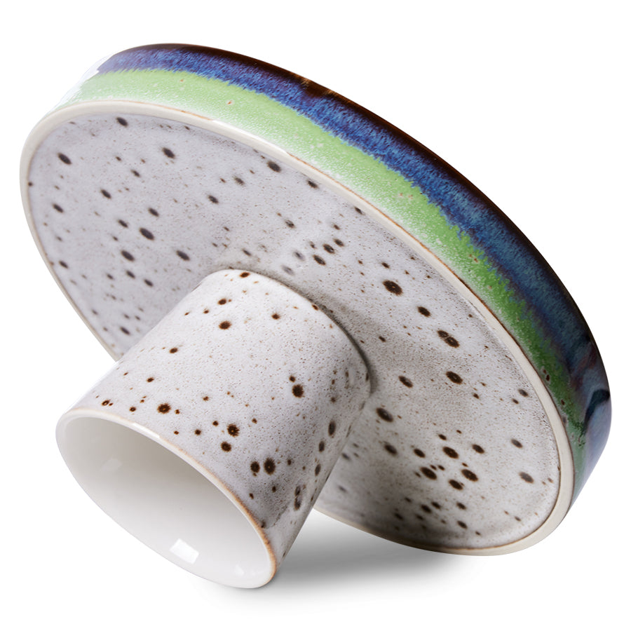 Footed Stoneware Serving Bowl - Image 3