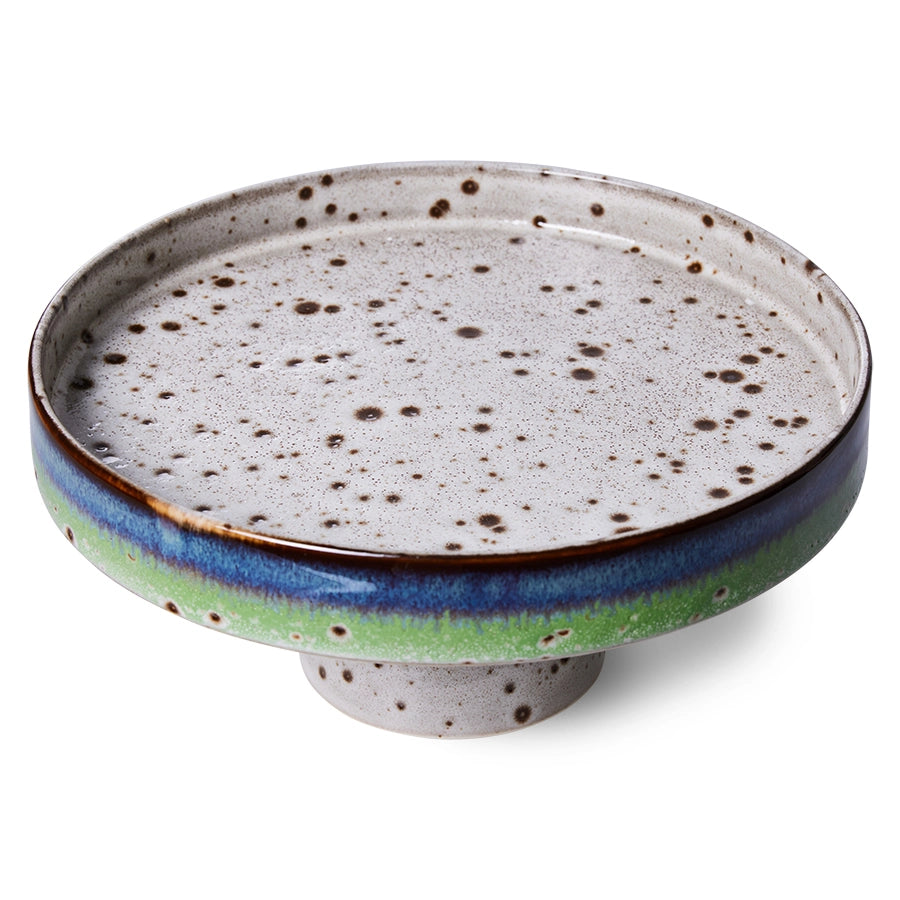 Footed Stoneware Serving Bowl - Image 2