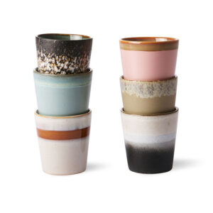 Assorted Ceramic Mugs - Set of 6