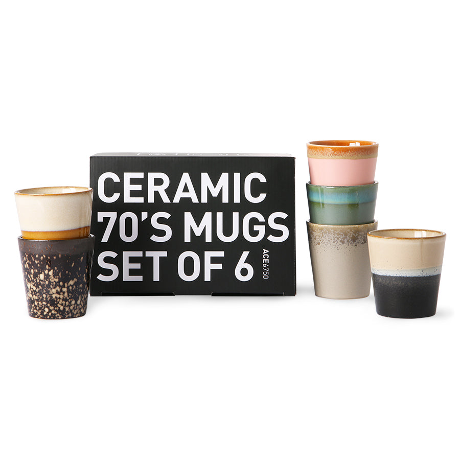 Assorted Ceramic Mugs - Set of 6 - Image 3