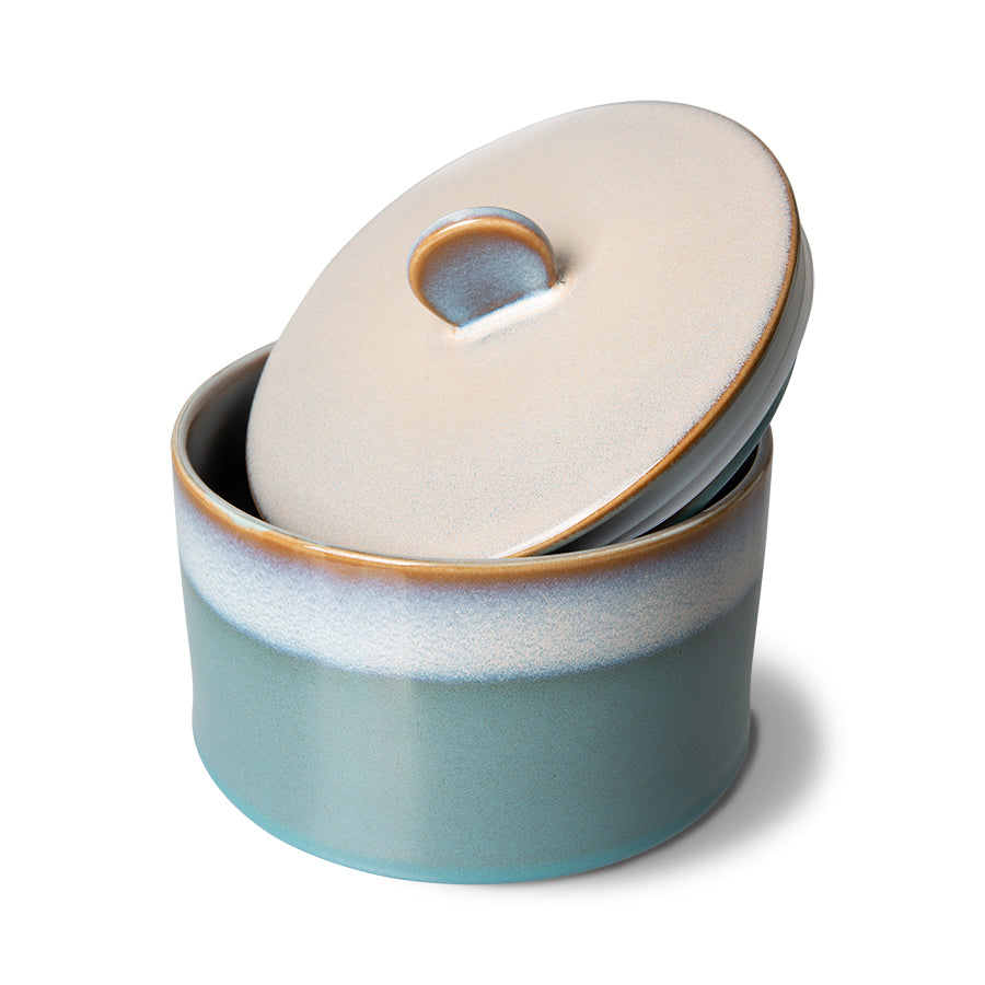 Stoneware Cookie Jar with Lid - Image 2