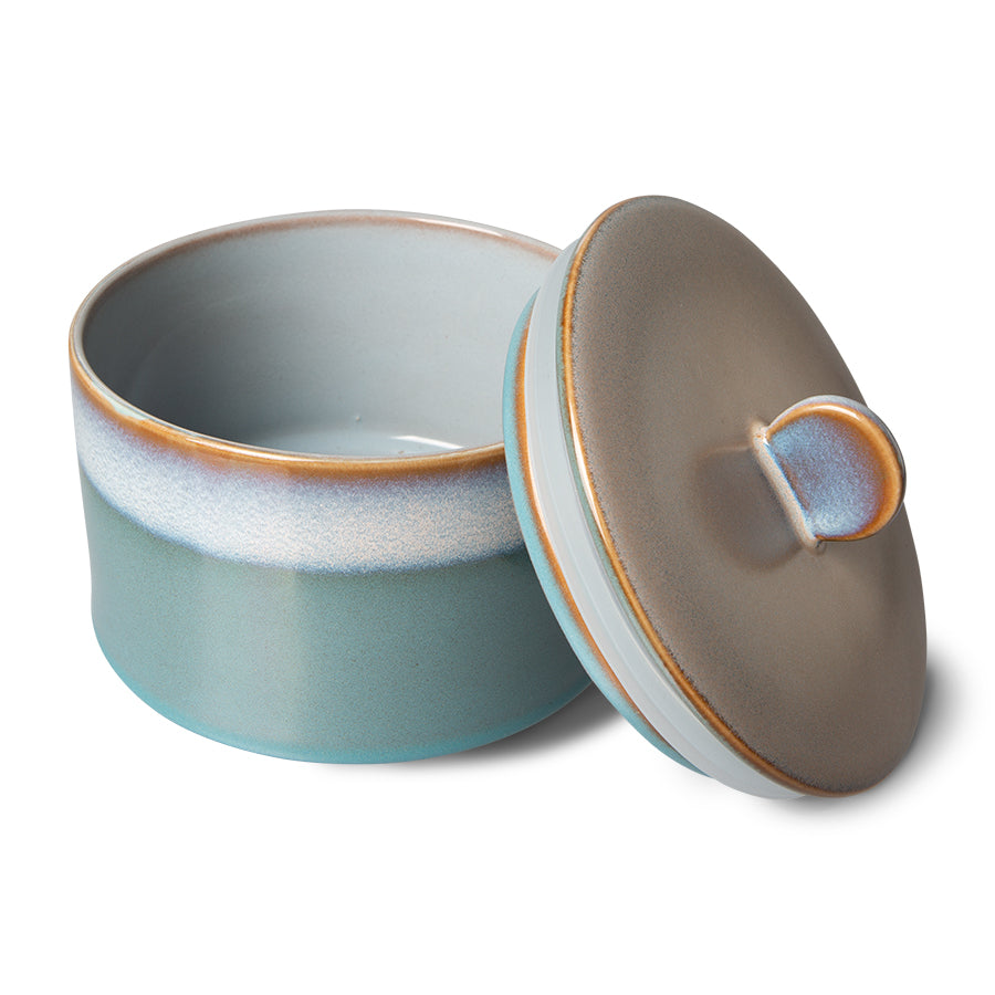 Stoneware Cookie Jar with Lid - Image 3
