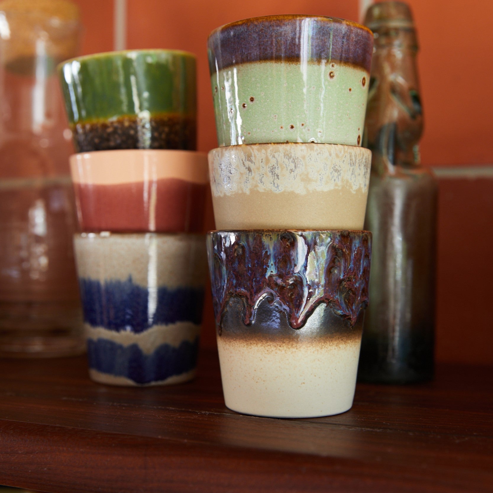 Small Reactive Glaze Coffee Cup - Image 3